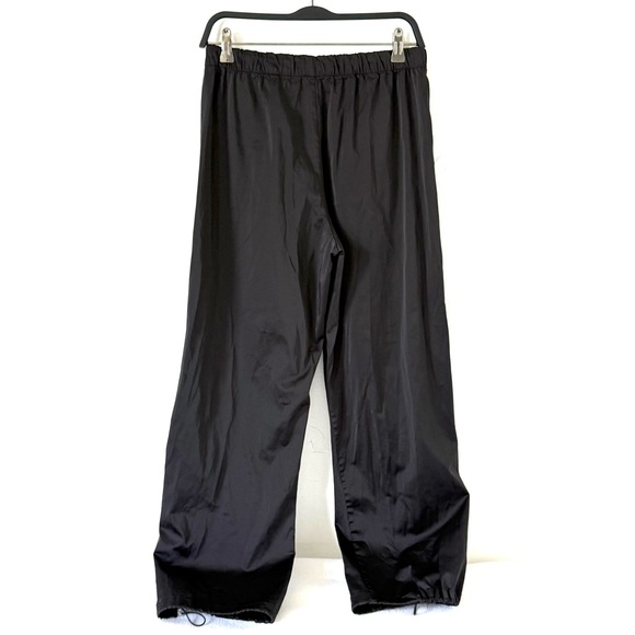 Zara Black Satin Effect Parachute Drawstring Pants - Picture 10 of 15